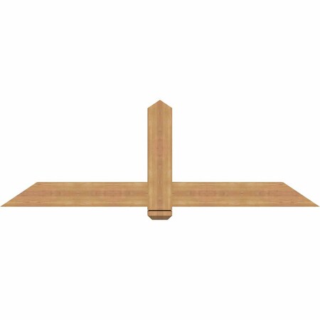 Ekena Millwork Eugene Smooth Timber Gable Bracket, Western Red Cedar, 72"W x 24"H x 3 1/2"D x 5 1/2"F, 8/12 Pitch GBW072X24X0406EUG00SWR